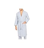 Nautica Men's Long Sleeve Lightweight Cotton Woven Robe,Grey,Large/X-Large