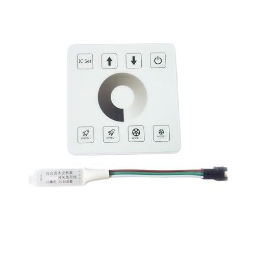 86 panel switch monochrome white light running water horse racing controller touch dimmer 12-24V(Flowcontroller(onedragone))