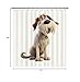 Funny Grand Basset Griffon Vendeen Dog Shower Curtain Cartoon Puppy Pet Animal Waterproof Bath Curtains for Bathroom Home Decoration with 12 Hooks 72x80 Inch