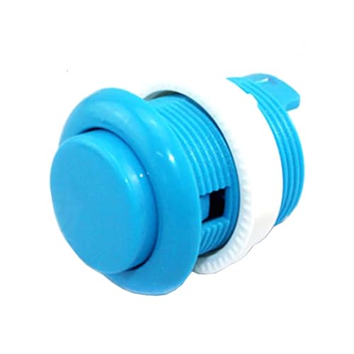 Botón para máquina de juego de salón con interruptor DIP integrado de 28mm color azul