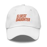 Eldest Daughter - Cute Fandom Family Sister Gift - Embroidered Dat Hat White