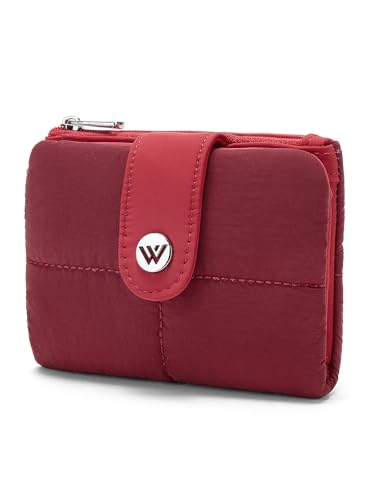 WESTBRONCO Puffer Small Wallet for Women RFID Blocking Card Holder Wallets, Womens Bifold Wallet with Zipper Coin Pocket
