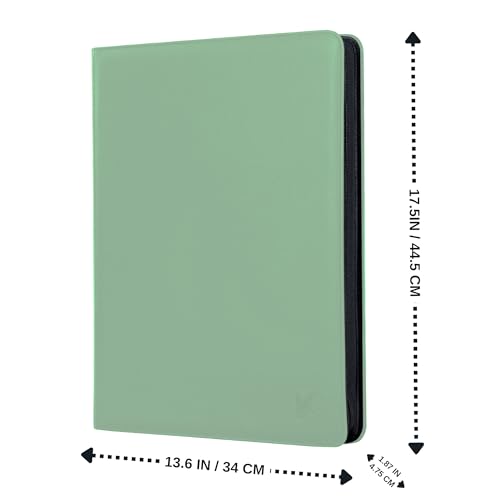 Image of 1000+ Pockets Trading Card Binder, 16-Pocket Card Ablum Compatible with MTG,Sports Cards & Other Standard Size Trading Cards (Light Green)