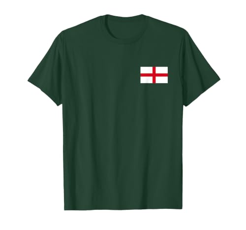 England Flag Saint George's Cross English T-Shirt, Men, Dark Green, Small