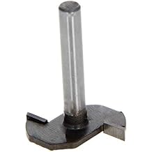 Utoolmart 1/4" Shank T Slot Router Bit 1/8" Cutting Depth, 2 Flutes High Speed Steel T Track Router Cutter 1pcs