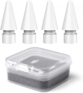 4 Pack Tips for Apple Pencil,Stylus Tips,Pencil Tips for iPad,Replacement Pen Nibs Compatible with iPad Air Mini Pro Apple Pencil 1st & 2nd Generation