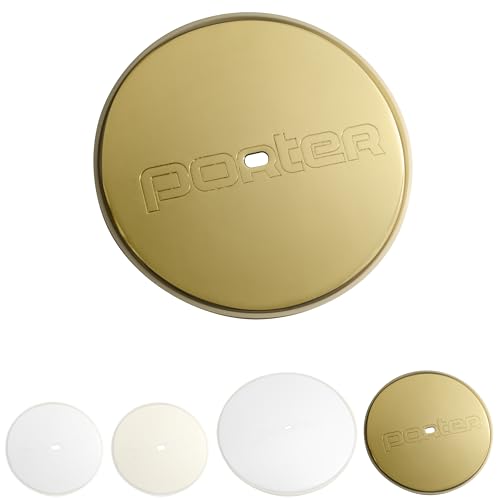 Porter Indoor Volleyball Equipment – Replacement Sleeve Cover Plate, Concealed Hinge Design, Heavy-Duty Brass – for Professional, Community or Recreation Team – 8 Inch (Key Included)
