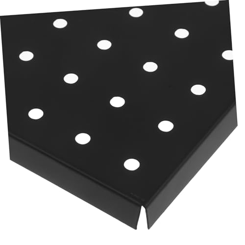 Anneome 4pcs Heavy Hole Board Pegboard Wall Panels Peg Tool Organizer Pegboard Storage Rack Panel for Garage Tool Accessories Black Metal - Image 3