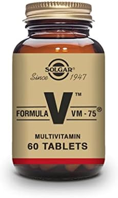 Solgar Formula VM-75, 60 Tablets - Multivitamin with Chelated Minerals - Vitamin A, B6, B12, C, D, E - Biotin, Magnesium, Calcium, Iron, Zinc - Vegan, Gluten Free, Dairy Free, Kosher - 60 Servings