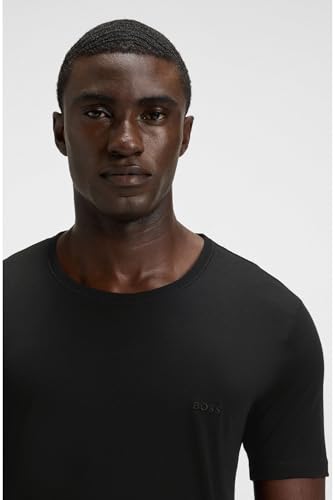 HUGO BOSS T-Shirt RN 3p Co, Camiseta para Hombre, Negro (Black1), XL