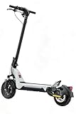 Elektroroller für Erwachsene mit Offroad-Faltung,doppelte Stoßdämpfer, EABS und Scheibenbremse vorne/hinten, Tragfähigkeit von 150 kg (Silver)