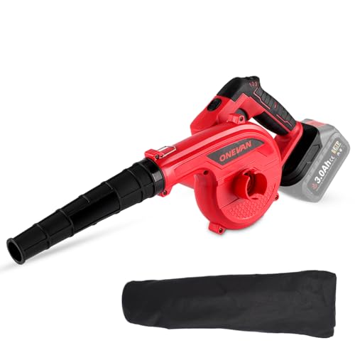 ONEVAN leaf blower battery, 354 km/h battery blower leaf blower air blower for Makita, removing...