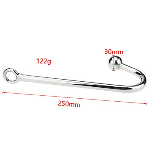 Akstore Steel Stainless Anal Hook Fetish Bondage Hook Sex Toys Steel Anal Plug Rope Hook Bondage With Solid Anal Ball Sex Games Unisex Fetish Toy For Lovers(1 Ball) #TOP1