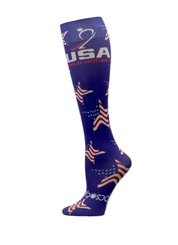 Hocsocx Team USA 2019 Socks Performance Liner Moisture-Wicking Protection for Field Hockey, Ice Hockey, and Soccer