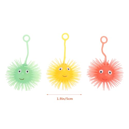 TOYMYTOY 5 stücke Leuchtende Kugel Ball Glühende Igel Elastizität Flash-Haar Ball Kinder Lustige Spielzeug (Gelegentliche Farbe)