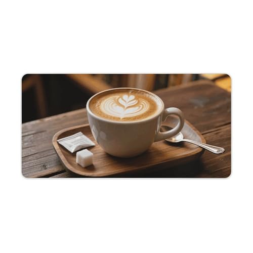 Desk Pad Protector 24x12 Inch Extended Coffee Keyboard Mouse Mat miniatura 5