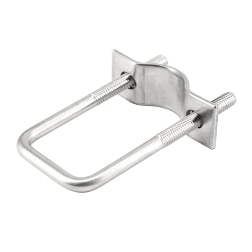 (4 Pieces)8x40x70mm 304 Stainless Steel Square U Bolts Pipe Clamps With Plates And Nuts Tuble Buckle Clamp - Image 2