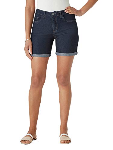 Riders by Lee Indigo Women's Rolled Cuff Midrise Denim Short with 6