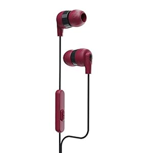 Skullcandy Ink’d+ In-Ear Earbuds – Deep Red