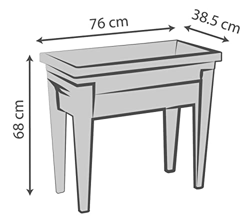EDA Plastiques Urban Garden Container, Végétale City, 13923 BRT, CX4, 76 x 38,5 x 68 cm