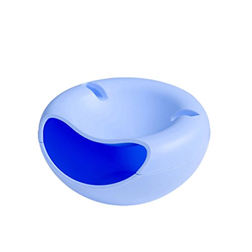 (Blue) - Luwu-Store Multifunctional Plastic Double Layer Dry Fruit Containers Snacks Seeds Box Blue Cover