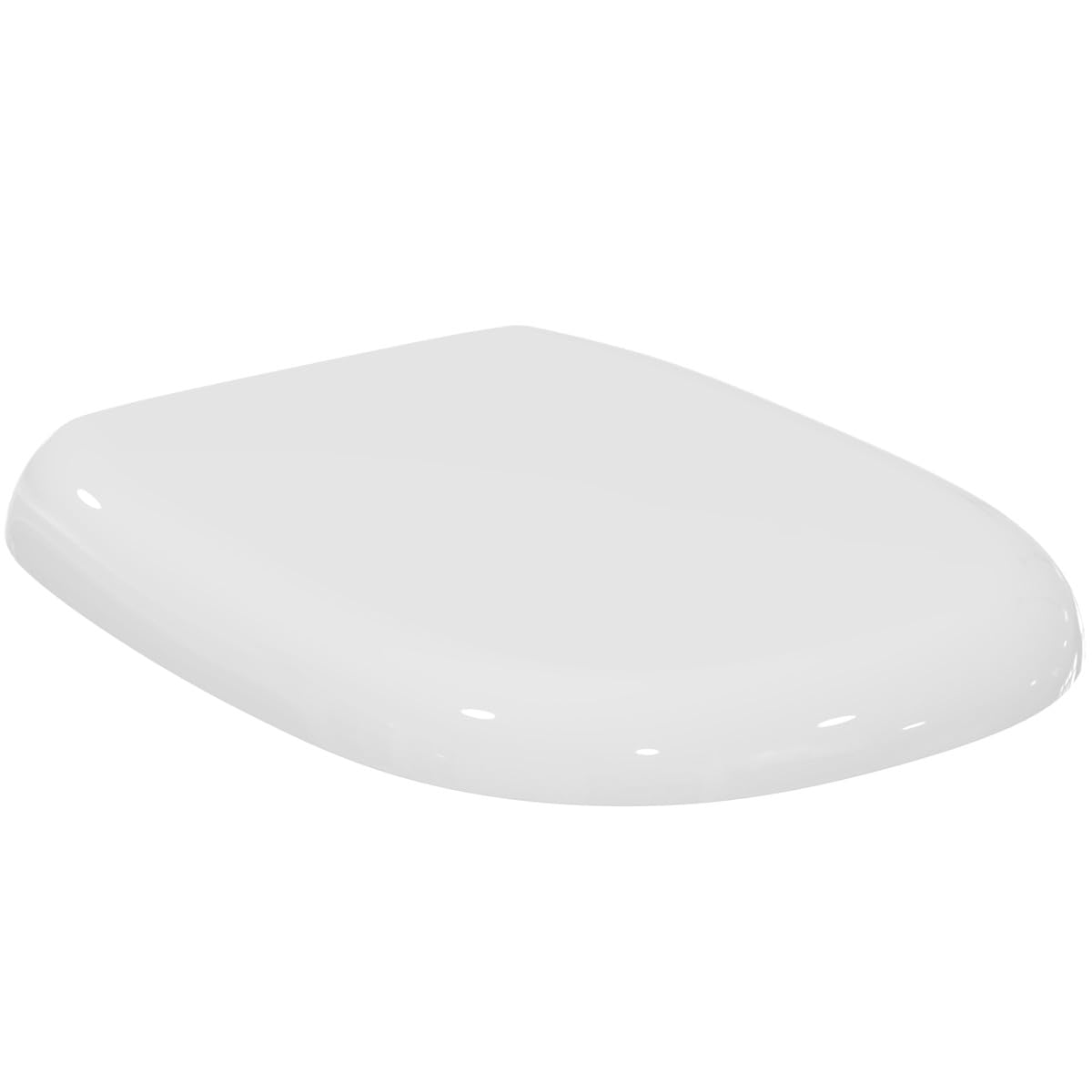 Ideal Standard Tesi Toilet seat and Cover, Rounded Shape, Durable Toilet seat, Including Hinge Set for Easy Installation, Scratch-Resistant duroplast – White (365x440x60 mm)