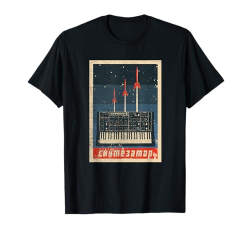 Soviet SYNTHFUNDIBULUM#3 - Sound Dust Performs Synths Organic 8 Vintage Soviet Synthesizer - Analog USSR T-Shirt T-Shirt
