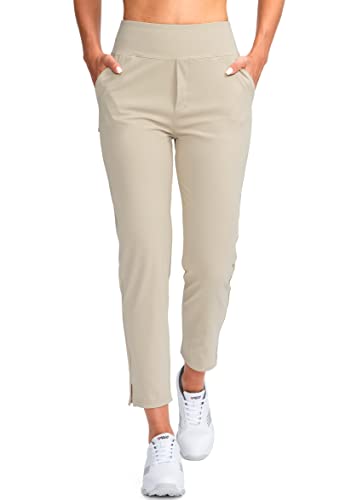 YYV Women's Golf Pants Stretch Work Ankle Pants High Waist Dress Pants with Pockets for Yoga Business Travel Casual