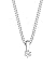 Produktbild DIAMORE Halskette Damen Kreis Anhänger elegant mit Diamant (0.06 ct.) in 925 Sterling Silber
