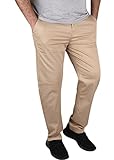 True Face Mens Chino Regular Fit Jeans Stretch Trousers Straight Leg Pants Casual Work Cotton Zip Fly Bottoms Beige 32W / 32L