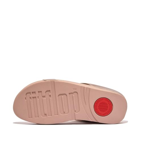 Image of FitFlop womens Halo Bead-circle Metallic H-bar Slides