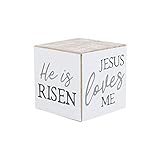 Collins Painting 'He is Risen' Decorative Easter Cube