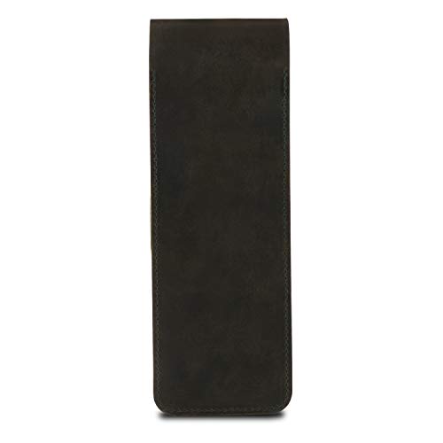 Image of Londo Genuine Leather Pen and Pencil Case with Tuck in Flap, Stationery Bag