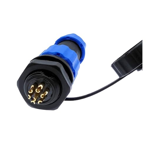 Conector impermeable SP13 IP68 para instalaciones eléctricas de exterior con 6 pines 4
