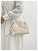 OYOANGLE Women's Flower Embroidery Clutch Purse Kiss Lock Shoulder Bags Evening Handbag Gold One-Size