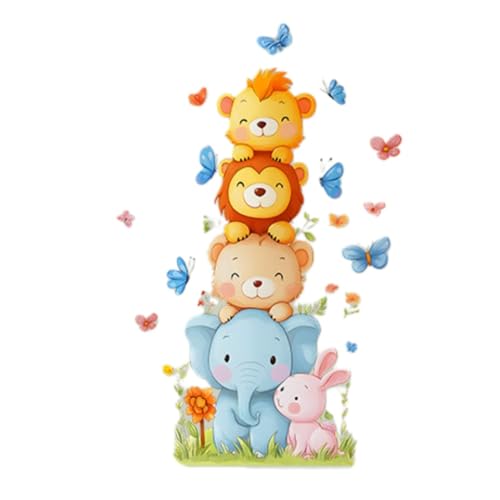 Vinilos decorativos de animales adorables en vinilo removible para niños