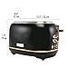 Haden Heritage 1.7 Liter Stainless Steel Electric Water Kettle Bundled with 2 Slice Wide Slot Stainless Steel Toaster, Black & Copper