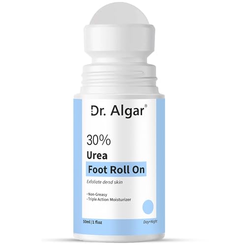 Image of Dr. Algar 30% Urea Foot Roll On for Dry & Cracked Heels | Intensive Moisturizing Foot Care | Softens Rough Skin & Calluses | Fast Absorbing Heel Repair Formula | 50 ML