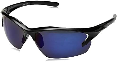 Optic Nerve One Endo Sunglasses with Polarized Mirror Lenses, Black/Smoke/Blue