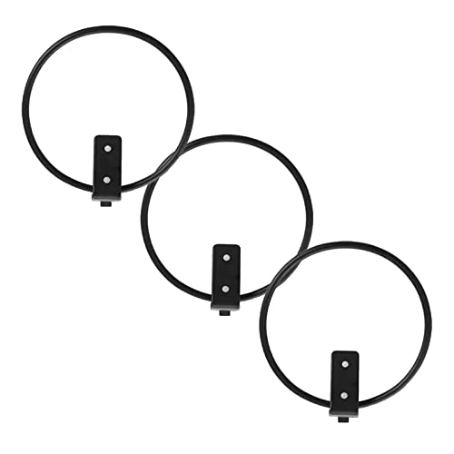 Anneau de plante murale 6 pouces support pot de fleur oscillant noir