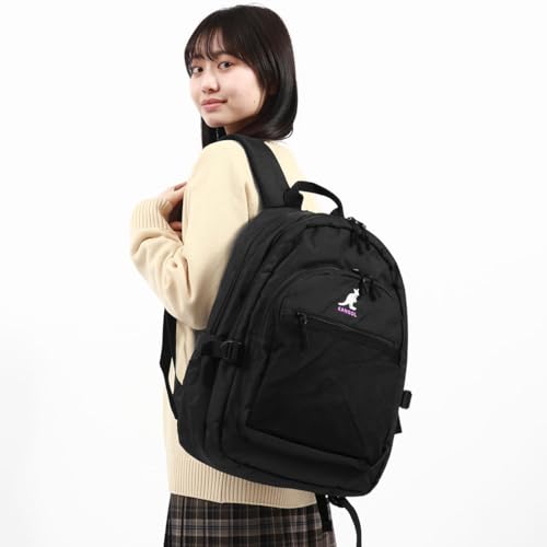 Kangol Backpack, Embroidered Logo, Mesh Pocket, 2 Layers, Lightweight, Multi-functional, Can Store a PC, White2