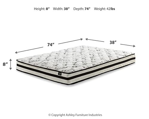 Signature Design By Ashley Chime 8 Inch Firm Hybrid Mattress, Certipur-Us Certified Foam, Twin #TOP2