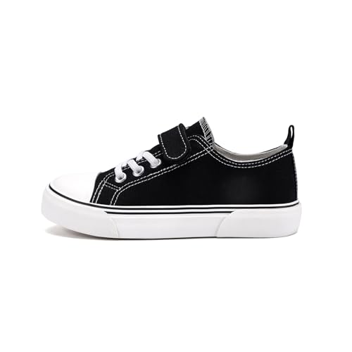 Image of Zoroadke Toddler Boys and Girls Sneakers Low Top Adjustable Strap Canvas Shoes for Kids