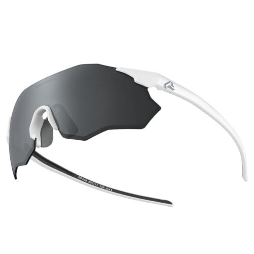 ROCKBROS(���b�N�u���X)�Ό��T���O���X �X�|�[�c�T���O���X �Ό������Y ���O���J�b�g TAC�Ό������Y ῂ����y�� UV400 �y�� �ϏՌ��� �n�C�r�W���� TR90 �����j���O �o�R �ނ� �싅 �j�����p �z���C�g/�u���b�N