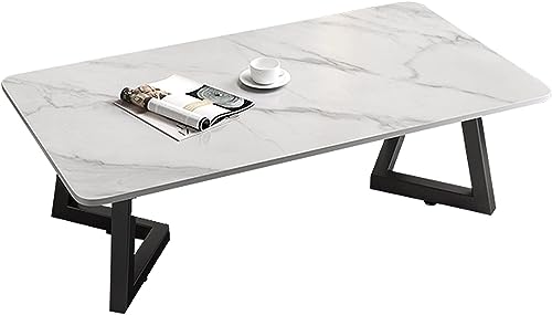 Mesas De Centro Rectángulo,Mesa Auxiliar De Mármol Creativa,Mesa Auxiliar De Sala De Estar Minimalista,Mesa De Comedor Pequeña Familiar Moderna,Soporte 250 Kg,para Balcón/Oficina/T