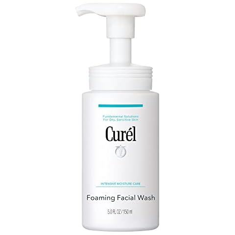 Curel Japanese Skin Care Foaming Daily Face Wash for Sensitive Skin, Hydrating Facial Cleanser for Dry Skin, pH-Balanced and Fragrance-Free, 5 Oz (Step 2 of 2-Step Skincare) Cover