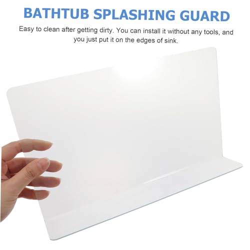 TOBBOMEY PVC Spritzschutz Badewanne Duschwand Wasserschutz Badewannenrand 30x5x17,8cm Flexibel Ölbeständig Für Badezimmer Und Küche