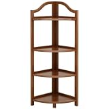 Vyntyra Book Shelf,Open Storage Shelf,Narrow Bookcase for Small Space,for Living Room, Bedroom, Home Office(Light Walnut,4th Floor)
