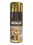 Inspired Essentials Metallic Spray Paint 400ml Multi-Purpose Use, Spray for Metal and Wooden Furniture, Ornaments, Decorative Items and Much More for Interior & Exterior (1, Shimmering Gold)