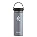 Hydro Flask 18 oz Double Wall Vacuum Insulated Stainless Steel Leak Proof Sports Water Bottle, Wide Mouth with BPA Free Flex Cap, Graphite